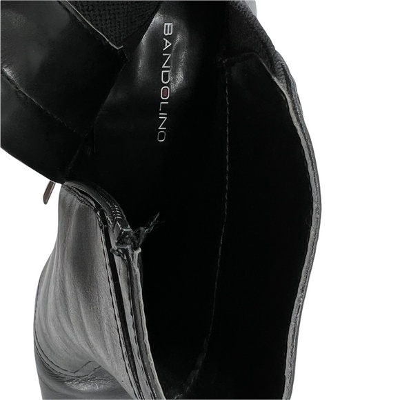 Bandolino Womens Black Kitten Heel Square Toe Ankle Booties Size 9 1/2 W - Picture 10 of 10